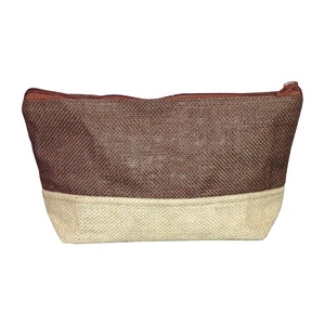 High Quality Portable Fashionable Jute Cosmetic Bag Zipper for <b>Toiletries</b> Organizing Beauty Advertising Brand Promotion Gift - Product Image 1