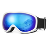 Masque de ski UV400 avec verres miroir polarisés cylindriques, lunettes de sport pour la neige, OEM, pour enfants, snowboard, logo personnalisé