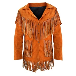 เสื้อแจ็คเก็ตฤดูหนาวสไตล์ตะวันตกแบบยูนิเซ็กซ์ ตกแต่งด้วยผ้าควิลท์และพู่หนังแท้ ผ้าคอร์ดูรอย ผ้าฝ้ายทอ ระบายอากาศได้ดี เหมาะสำหรับใส่ลำลองหรือทำงาน - Product Image 3