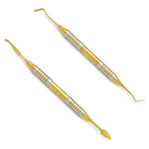 Détartreur dentaire manuel en acier inoxydable avec poignée moletée, instrument chirurgical en métal argenté de classe I, Shuja Surgico - Product Image 3