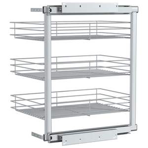 Cesta de Alambre Plateada Extraíble de 3 Niveles para Cocina, 18.5"x13.8"x22" - Product Image 6