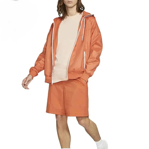 Conjunto de Chaqueta Corta Cortavientos Transpirable y Ecológica de Dos Piezas Personalizada, con Cordón Ajustable, de Nailon y Poliéster, Ropa Deportiva Unisex - Product Image 1