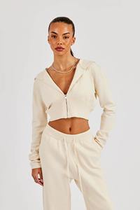 Custom Women's Winter Solid Blush <b>Pink</b> Short <b>Tracksuit</b> Full Zip Hoodie Jogger Set Cotton Fleece Casual Activewear Loungewear - Product Image 6