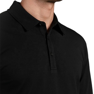 Camisa Polo de Manga Larga Formal de Negocios para Hombre, Personalizada OEM, de Alta Calidad, Color Sólido, Algodón y Poliéster - Product Image 5