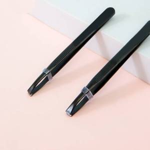 แหนบกำจัดขนคิ้วสแตนเลสสตีลพร้อมโลโก้สั่งทำพิเศษ (BT4017) ปลายแบนเฉียงความแม่นยำสูง - Product Image 4