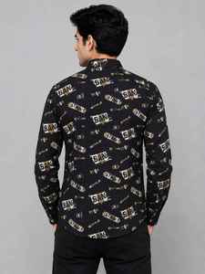 เสื้อเชิ้ตผู้ชายแขนยาวผ้าป๊อปลินย้อมเส้นด้าย ปกคอพับ ระบายอากาศได้ดี กันยับ ติดกระดุม พิมพ์ลายลำลอง สไตล์ธุรกิจ - Product Image 4