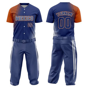 Conjunto de Ropa Deportiva de Béisbol Personalizada para Equipos Profesionales, 100% Poliéster, Transpirable, Anti-UV, Fabricante de Uniformes al por Mayor - Product Image 2