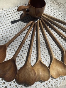 Cuillère à café en bois classique, écologique, en bois naturel, cuillère à thé, agitateur à expresso, cuillère à dessert - Product Image 4