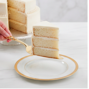 Spatule et couteau à gâteau en acier inoxydable finition dorée, outils de service en métal pour cérémonie de mariage - Product Image 4