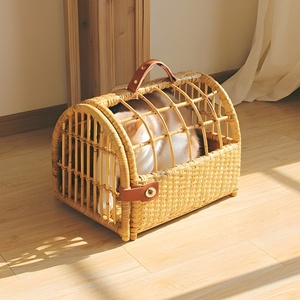Best Woven Rattan Cat Dog Puppy Animal Carrying Bag Wicker Pet Carrier Furniture OEM All Sizes - Product Image 6