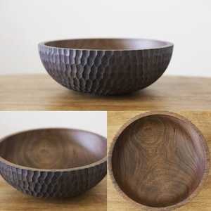 Bol en bois 100 % naturel et écologique, fait main et poli, réutilisable, rond, pour salades et fêtes – Vente en gros - Product Image 3