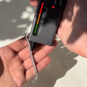 Pulsera de tenis de plata 925 con diamantes de moissanita de corte brillante redondo, engaste clásico de puntas, joyería fina de lujo brillante, regalo - Product Image 3