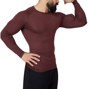 New Style Solid Color <b>Men</b> Long Sleeve Long Sleeves T <b>Shirt</b> Round Neck <b>Compression</b> T <b>Shirt</b> <b>for</b> Sale - Product Image 1
