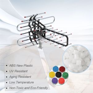 TA-851B 360 ° rotazione UV doppia frequenza TV Antenna 45-860MHz gamma 22-38dB Open Silver - Product Image 2