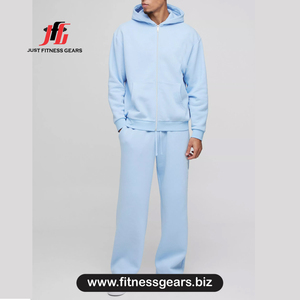 Survêtement à capuche pour homme, couleur unie, coton, décontracté, pour l'automne, avec poches latérales, coupe classique - Product Image 1