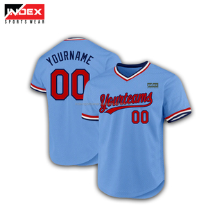 Uniforme de Béisbol Personalizado de Alta Calidad para Hombre, Cuello en V, Secado Rápido, Transpirable, Tela 100% Poliéster, Diseño Personalizado - Product Image 1