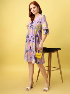 Vestido midi de nuevo diseño y la mejor calidad. Adorable y muy favorecedor para todas las formas y tallas del cuerpo. Hermoso vestido corto para mujer. - Product Image 4