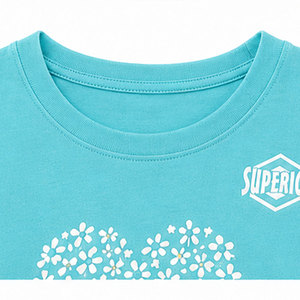 T-shirt en tricot à manches courtes et col rond pour filles, qualité supérieure, coton, fabrication OEM, vente en gros, logo personnalisé disponible - Product Image 3