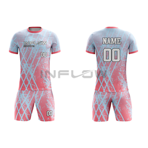 Maillot de football personnalisé imprimé par sublimation, motif écossais, respirant, col en V, manches courtes, uniforme d'équipe scolaire - Product Image 5