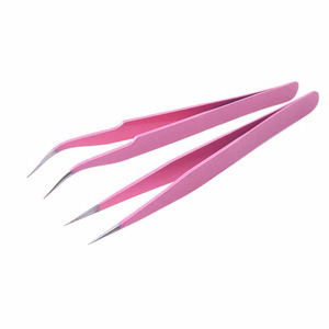 Pinzas para Pestañas Curvas y Rectas 2026, Acero Inoxidable, Herramienta para Pegar Adornos de Uñas y Maquillaje de Ojos - Product Image 3
