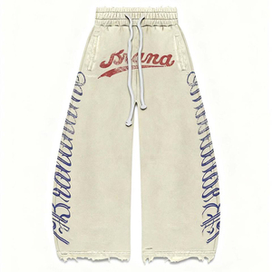 Custom Manufacturer Custom Acid Wash Tracksuit <b>Set</b> DTG Printed Rhinestone Cropped Hoodie and Stacked Flared <b>Sweatpants</b> <b>Set</b> - Product Image 6