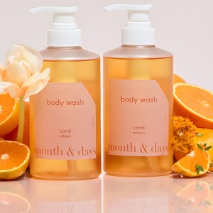 Gel douche parfumé pour le corps Korean K-Beauty Months and Days Coral Artisan 500ml x 2 Fabriqué en Corée - Product Image 1