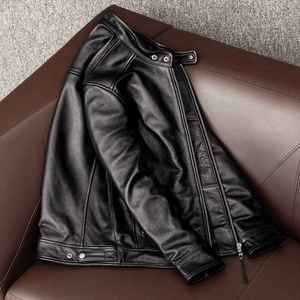 Nueva Chaqueta de Cuero con Cierre de Cremallera, Cuero Premium, Corte Ajustado, Informal, para Invierno, Duradera, Cómoda, Elegante y a la Moda - Product Image 4