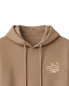 Sudadera con Capucha Color Caqui para Mujer, Felpa de Algodón, Logotipo Bordado Minimalista, Ropa Casual Urbana, Venta al Por Mayor de Fábrica OEM - Product Image 4