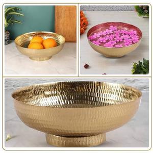 Nouveau vase en forme de bol sur piétement, en fer doré, style Art déco, résistant à la rouille, écologique, pour la maison, la table, le jardin, vase de luxe pour hôtel - Product Image 6