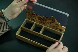 Handmade Wooden Jewelry <b>Box</b> With Epoxy Resin Rectangle Shape Home Decoration Storage Case Crafted From Natural Wood And Resin - Product Image 4