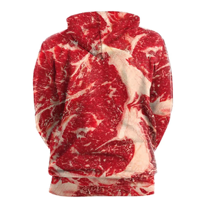 Sudadera Divertida con Estampado 3D de Carne Cruda para Hombre y Mujer, Sudadera con Capucha 100% Algodón con Bolsillo Delantero y Gráfico para Invierno - Product Image 5