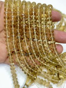 Cuentas de Piedras Preciosas Semipreciosas, Cuentas de Cuarzo Natural AAA, Cuentas Facetadas en Forma de Rondelle de 8 mm, Hilo de 8 Pulgadas - Product Image 5