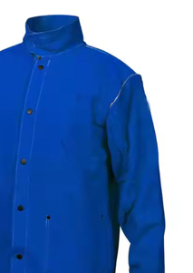 Veste de soudeur en cuir de vachette de qualité supérieure, personnalisation de marque, tarifs les plus bas, en daim de vachette grainé et cuir de chèvre - Product Image 2