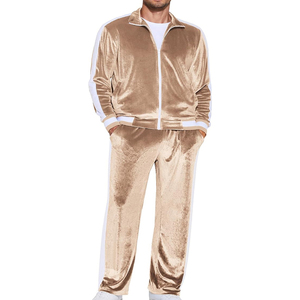 Men's <b>Velvet</b> 100% Cotton Eco-Friendly <b>Tracksuit</b> Pullover Long Sleeve Hoodie Sweatshirt 2-Piece Jogging Suit Workout Outfits Side - Product Image 6
