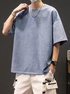 T-shirts formels pour hommes en coton 100% lourd, surdimensionnés, imprimés sur mesure, séchage rapide, vente en gros - Product Image 4