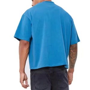280g Heavyweight Blank <b>Plain</b> 100% Cotton <b>Tshirt</b> Anti Shrunk Oversized Luxury Boxy Cropped T Shirt for Men - Product Image 5