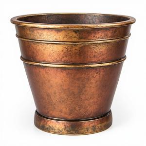 Jardinière en fer de style industriel avec finition dorée, taille et forme personnalisables, décoration de jardin extérieure durable - Product Image 5