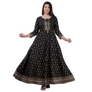 Traje Salwar Informal de Uso Diario Aarti Fashion, Tejido de Tela, Silueta en A, Lavable, con Cintura Natural, Estilo Sencillo - Product Image 1