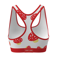 Sujetador deportivo sin costuras para mujer, personalizado con estampado por transferencia térmica, transpirable, a la moda, para gimnasio, yoga y fitness, venta al por mayor