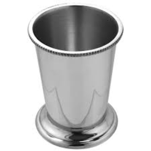 Tasse à Mint Julep en argent sterling pur, avec emblème fer à cheval distinctif et bordure perlée élégante, au meilleur prix - Product Image 6