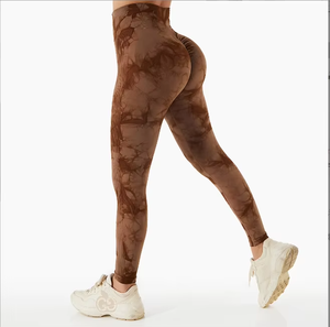 High <b>Waisted</b> Yoga Set Women Solid Color Backless Racerback Sleeveless <b>Leggings</b> 2 Piece Seamless Spandex/Nylon Reversible <b>V</b>-neck - Product Image 2