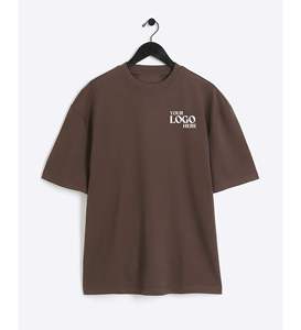 เสื้อยืดคอกลมทรงหลวมผ้าฝ้าย 100% คุณภาพสูง พิมพ์ลายตามสั่ง ความยาวปกติ - Product Image 4
