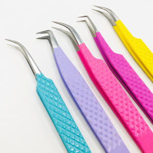 Ensemble de pinces à cils professionnelles colorées, pinces à cils de précision en acier inoxydable - Product Image 5