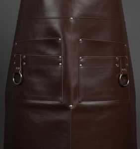 Durable Leather Apron with <b>Tool</b> Pockets for Workshop <b>BBQ</b> Grill Adjustable Straps Wholesale Supplier LPN-0261 - Product Image 4