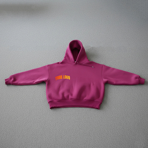 เสื้อฮู้ดสีชมพูปรับแต่งได้ ทรงโอเวอร์ไซส์ ใส่ได้ทั้งชายและหญิง ผ้าฟลีซ สวมใส่สบายๆ สำหรับฤดูใบไม้ผลิ พิมพ์ลายโลโก้ด้านหน้า เป็นมิตรต่อสิ่งแวดล้อม - Product Image 3