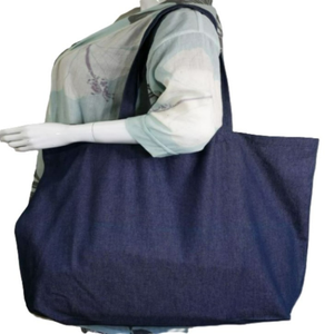 Bolsas de Mano Reutilizables Ecológicas al por Mayor, 100% Algodón, con Cierre de Cremallera y Botón, Asa Larga, Logotipo Personalizado Impreso - Product Image 1