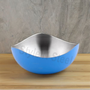 Bol de service en acier inoxydable, design extérieur pour hôtels, mariages et cuisines, pour fruits - Product Image 3