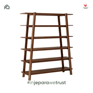Indonesia Custom Furniture Manufacturer Solid Teak Wood Bookshelf Open Display <b>Shelf</b> OEM ODM Wholesale B2B Supplier - Product Image 6