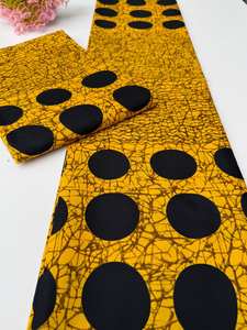 Tela de algodón estampada con cera africana de primera calidad OEM de Marruecos para vestidos y prendas de moda - Product Image 2