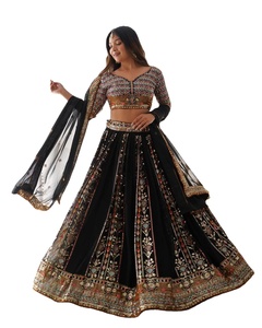 Heavy Butter Silk Modal Viscose Mirror Work Designer Chaniya Choli Collection Reception <b>Lehenga</b> Choli with <b>Simple</b> <b>Design</b> - Product Image 1